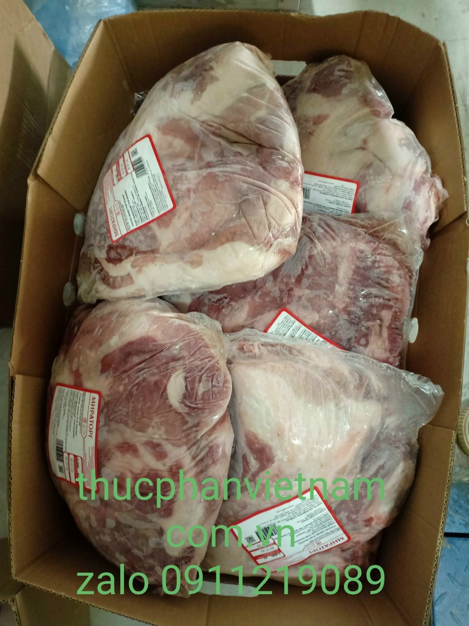 Nạc vai heo đông lạnh nguyên khối giá tốt